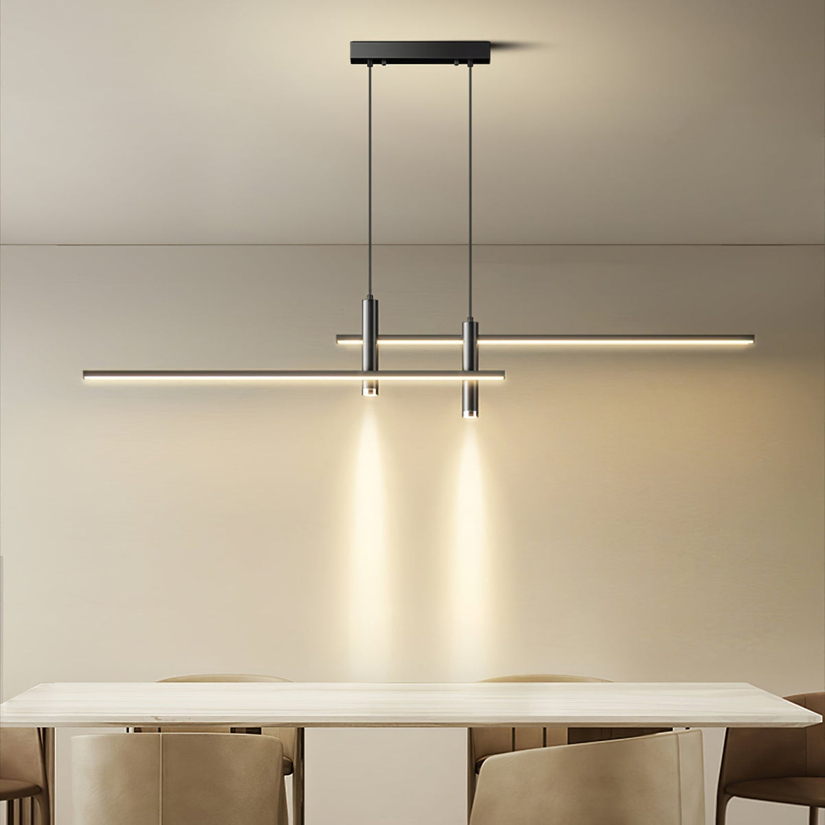 Focused Dining Illumination Modern Linear Pendant Light