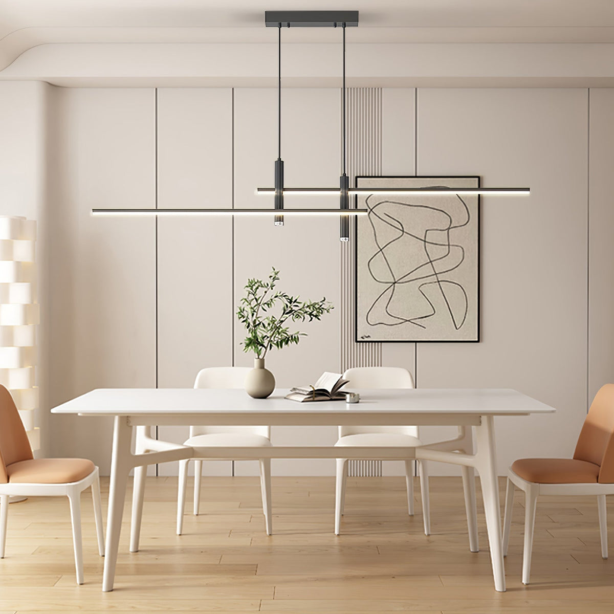 Focused Dining Illumination Modern Linear Pendant Light