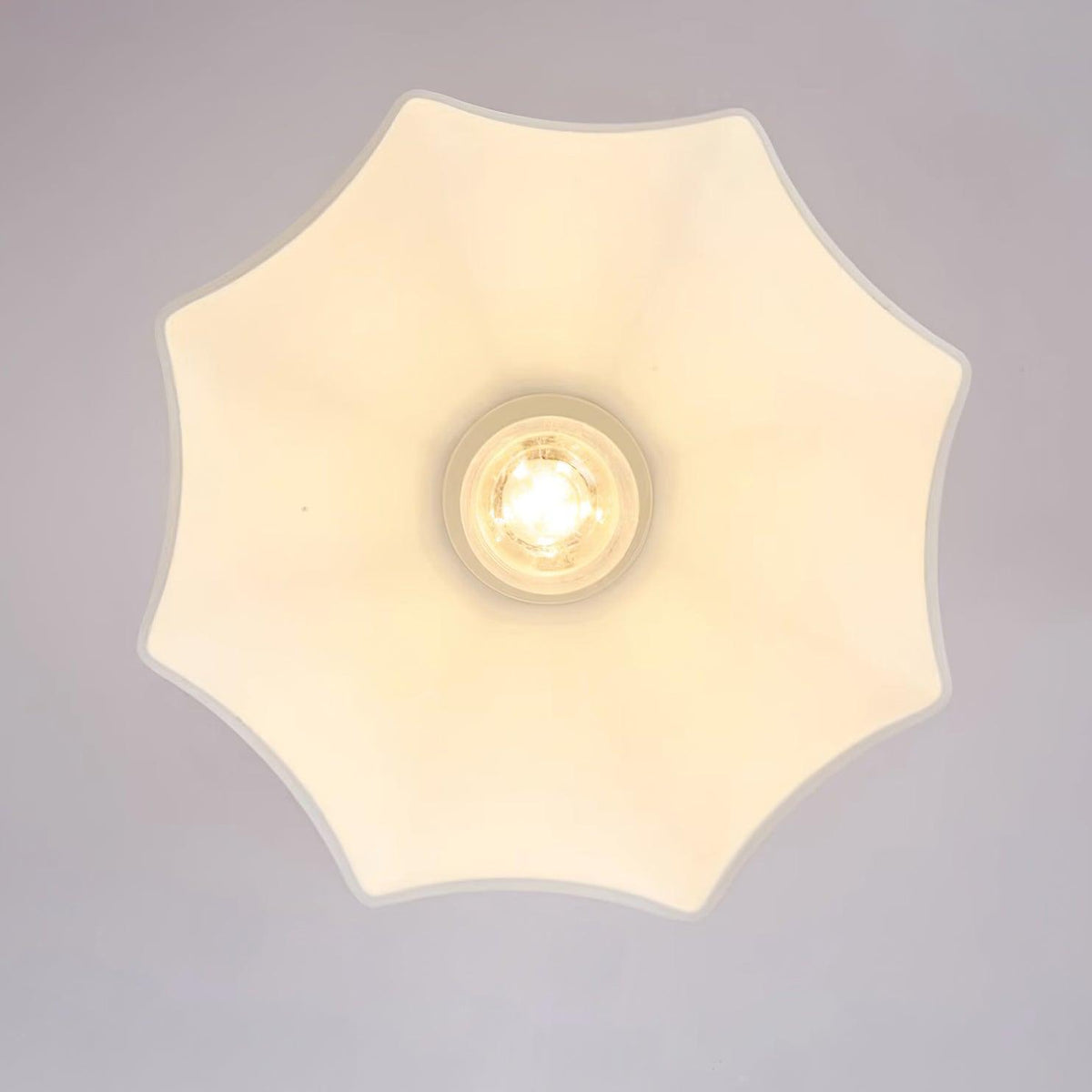 Glass Opal Flush Mount Ceiling Light Brass Canopy