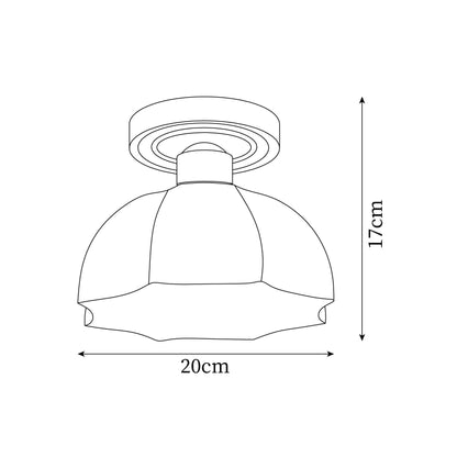 Glass Opal Flush Mount Ceiling Light Brass Canopy