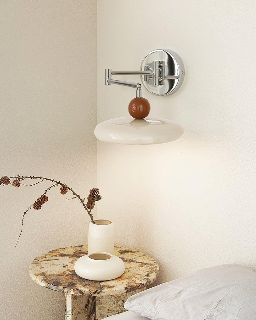 Three Colour Changing LEDs Premium Swing Arm Wall Light