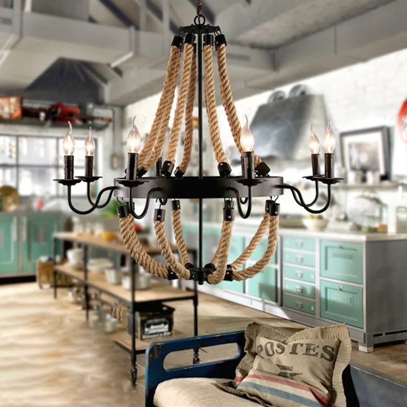 Matte Black Metal Durable Industrial LED Pendant Light