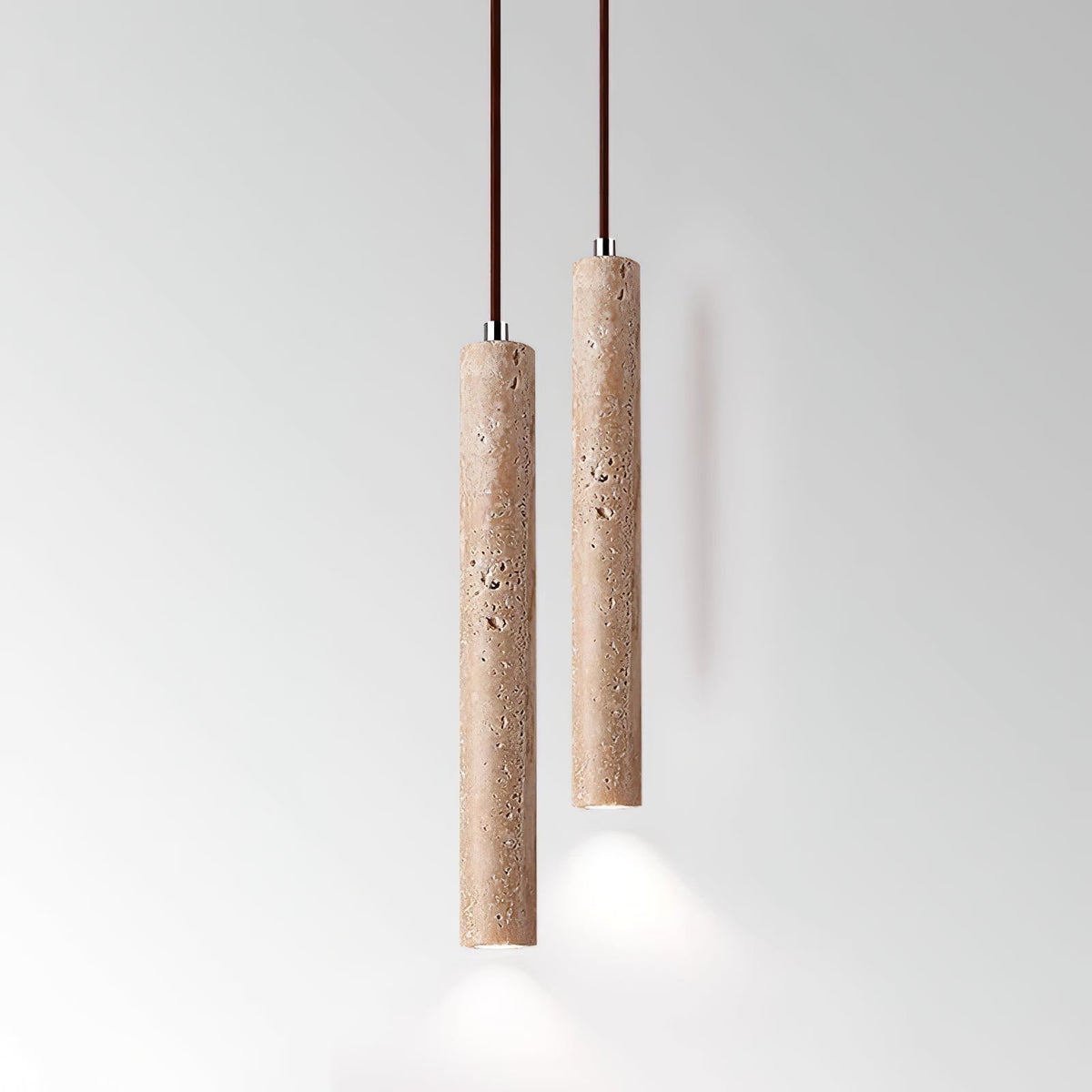 Indoor Ambience Cylindrical Pendant Light For Travertine