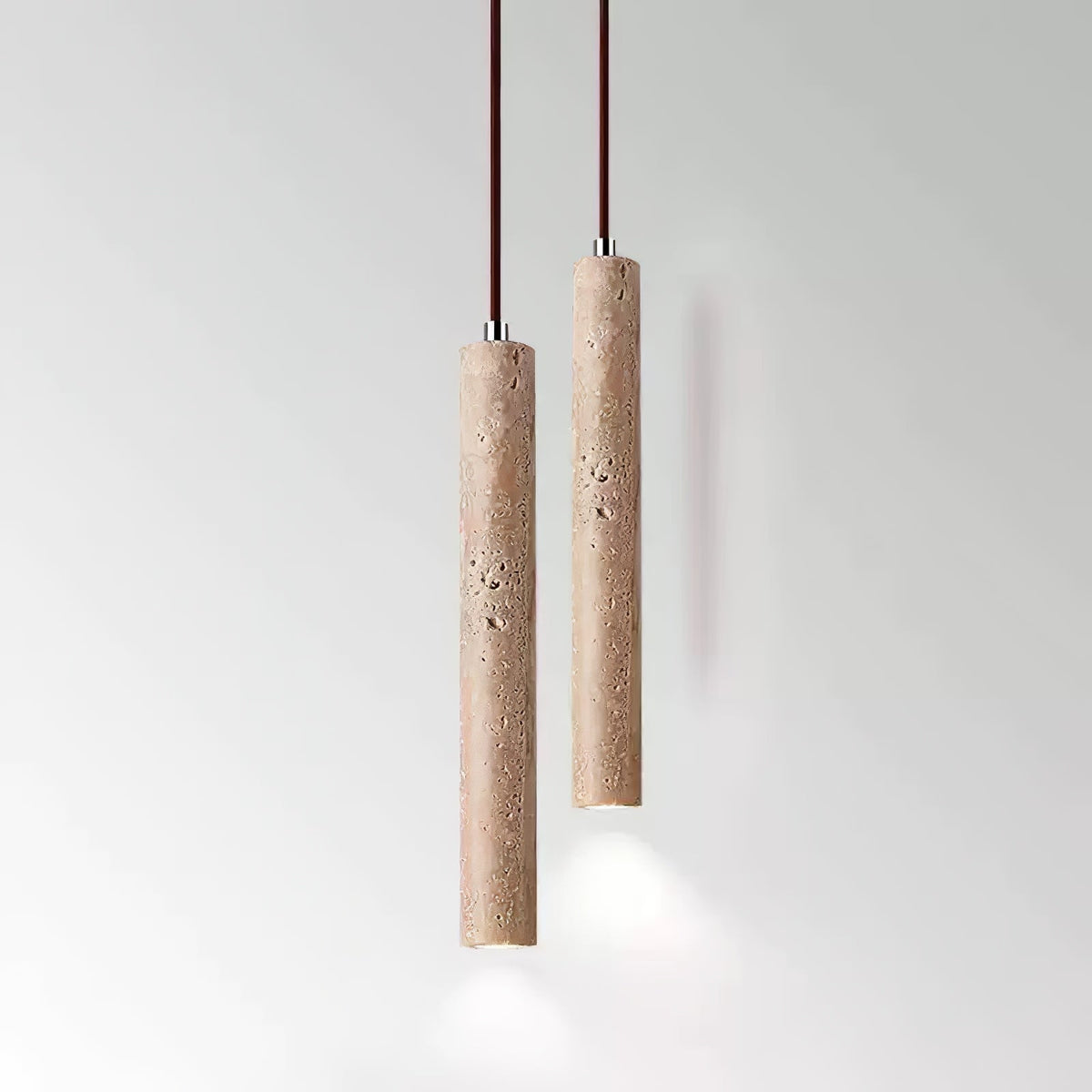 Indoor Ambience Cylindrical Pendant Light For Travertine