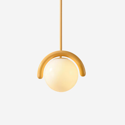 White Or Yellow Dimmer Compatible Glass Pendant Light
