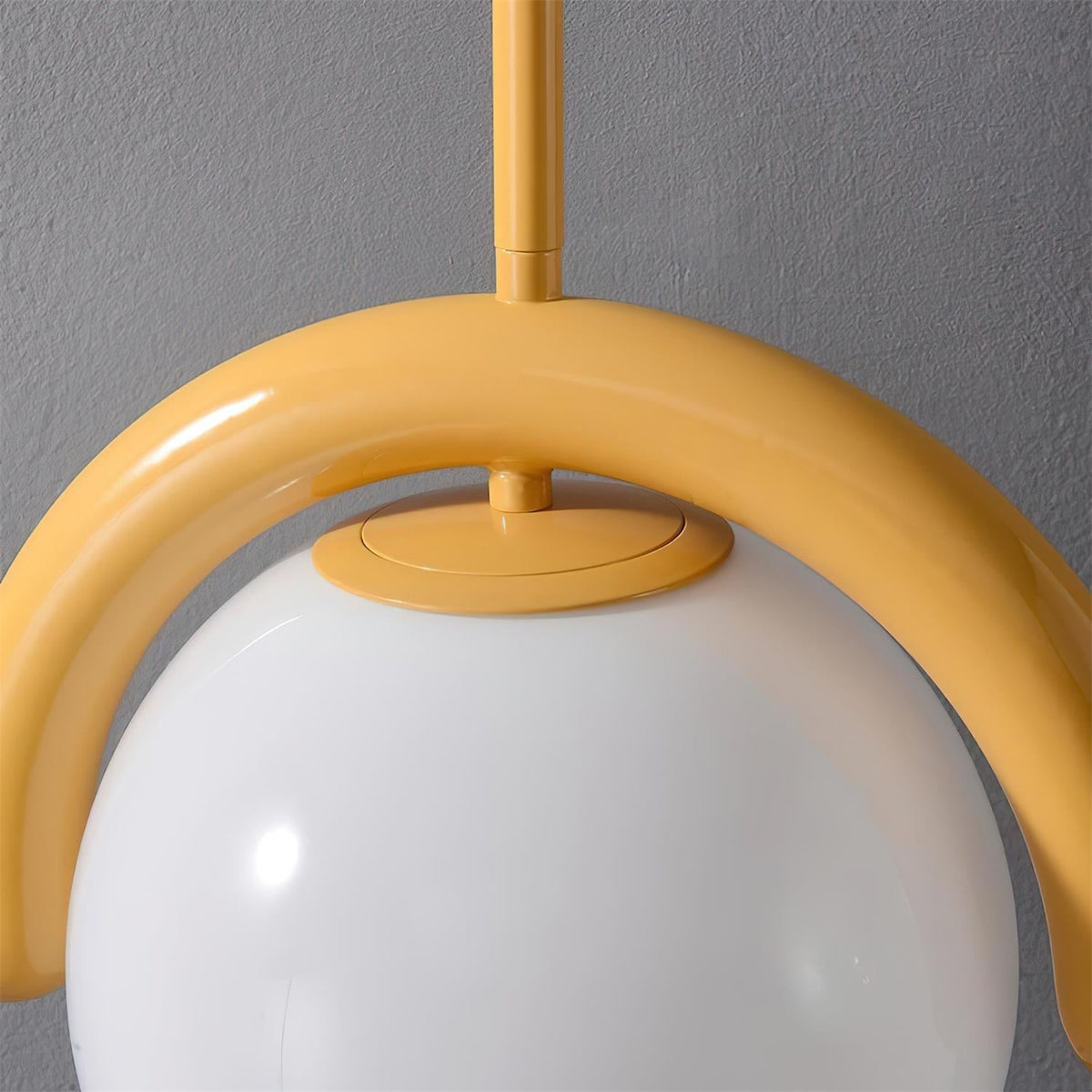 White Or Yellow Dimmer Compatible Glass Pendant Light