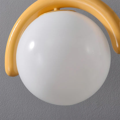 White Or Yellow Dimmer Compatible Glass Pendant Light