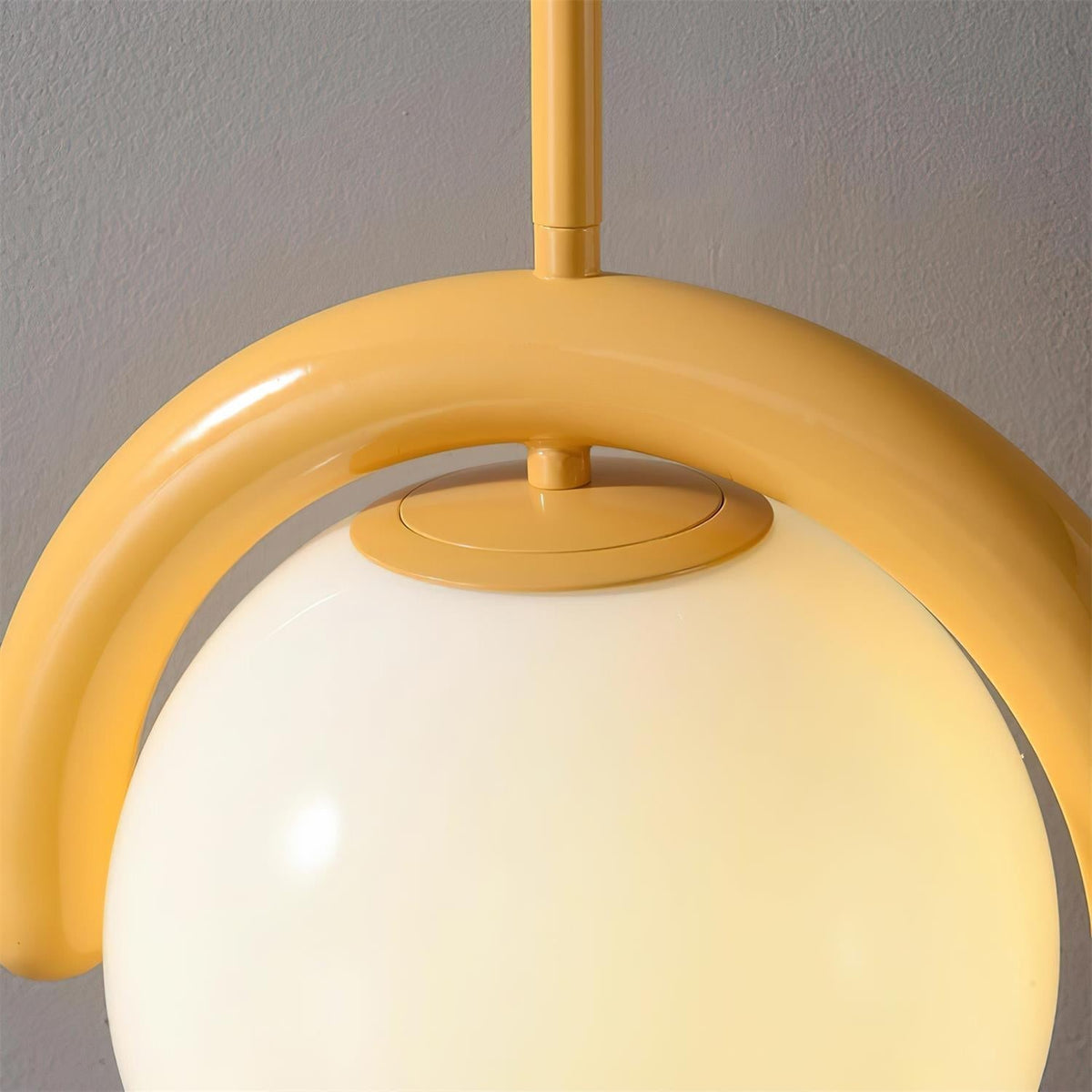 White Or Yellow Dimmer Compatible Glass Pendant Light