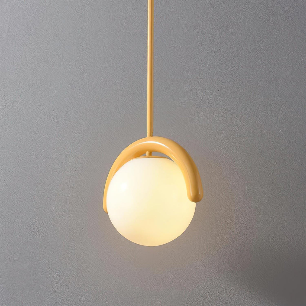 White Or Yellow Dimmer Compatible Glass Pendant Light