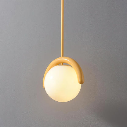 White Or Yellow Dimmer Compatible Glass Pendant Light