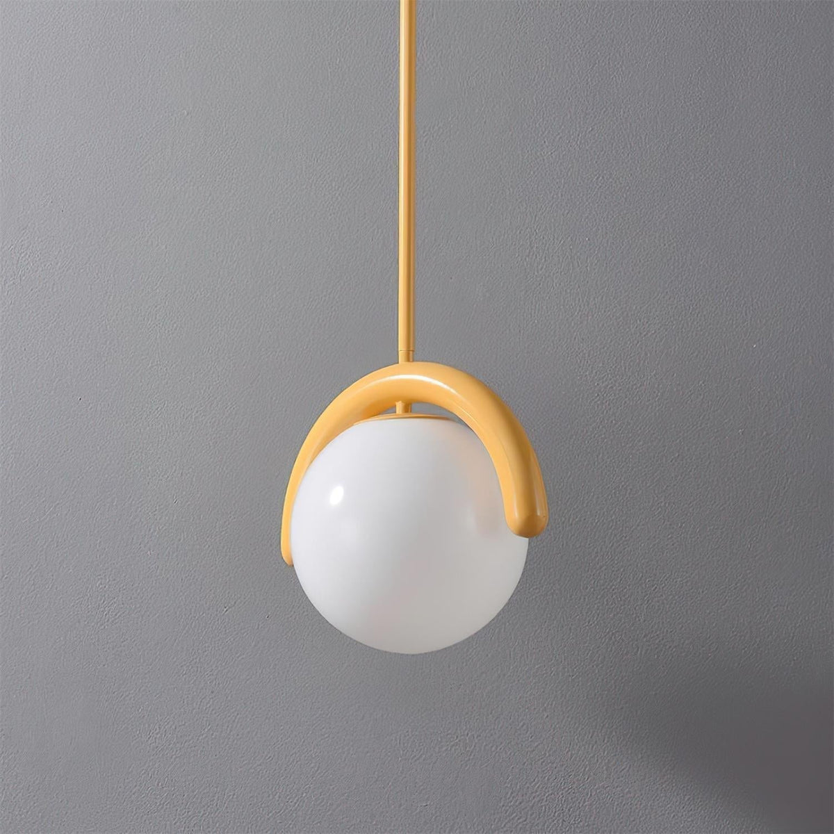 White Or Yellow Dimmer Compatible Glass Pendant Light