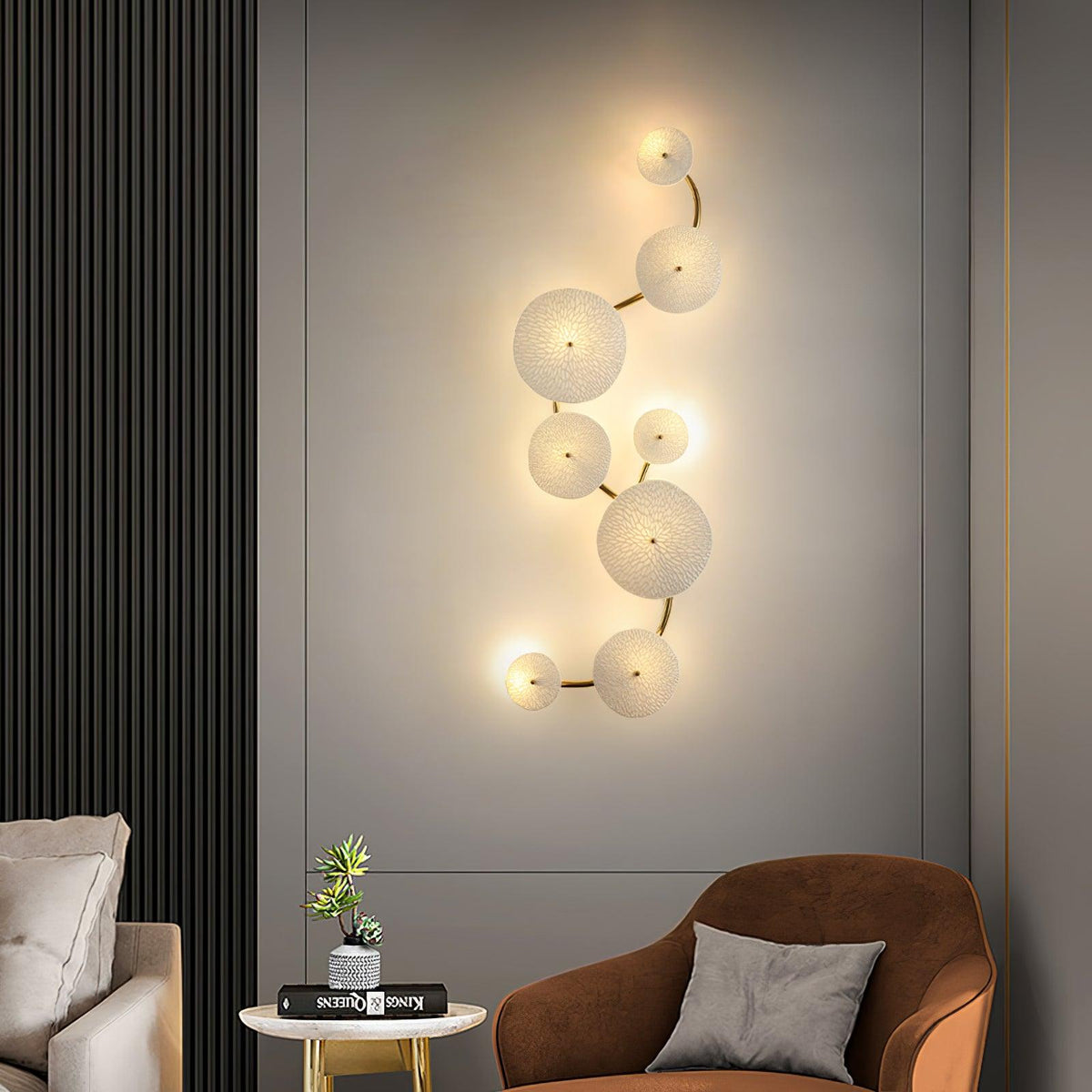 Lotus Petal Ceramic Serene Wall Light