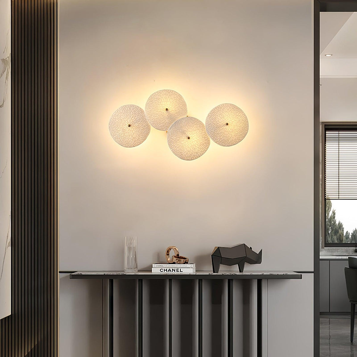 Lotus Petal Ceramic Serene Wall Light