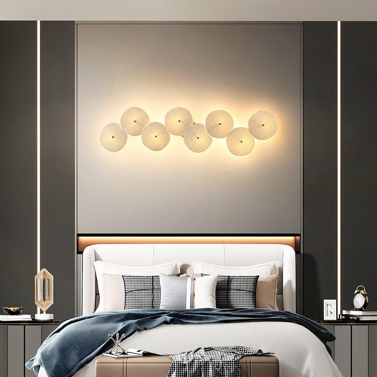 Lotus Petal Ceramic Serene Wall Light