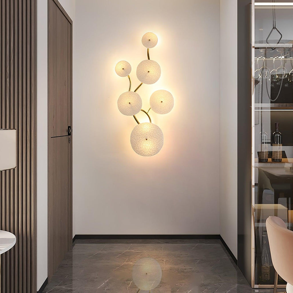 Lotus Petal Ceramic Serene Wall Light