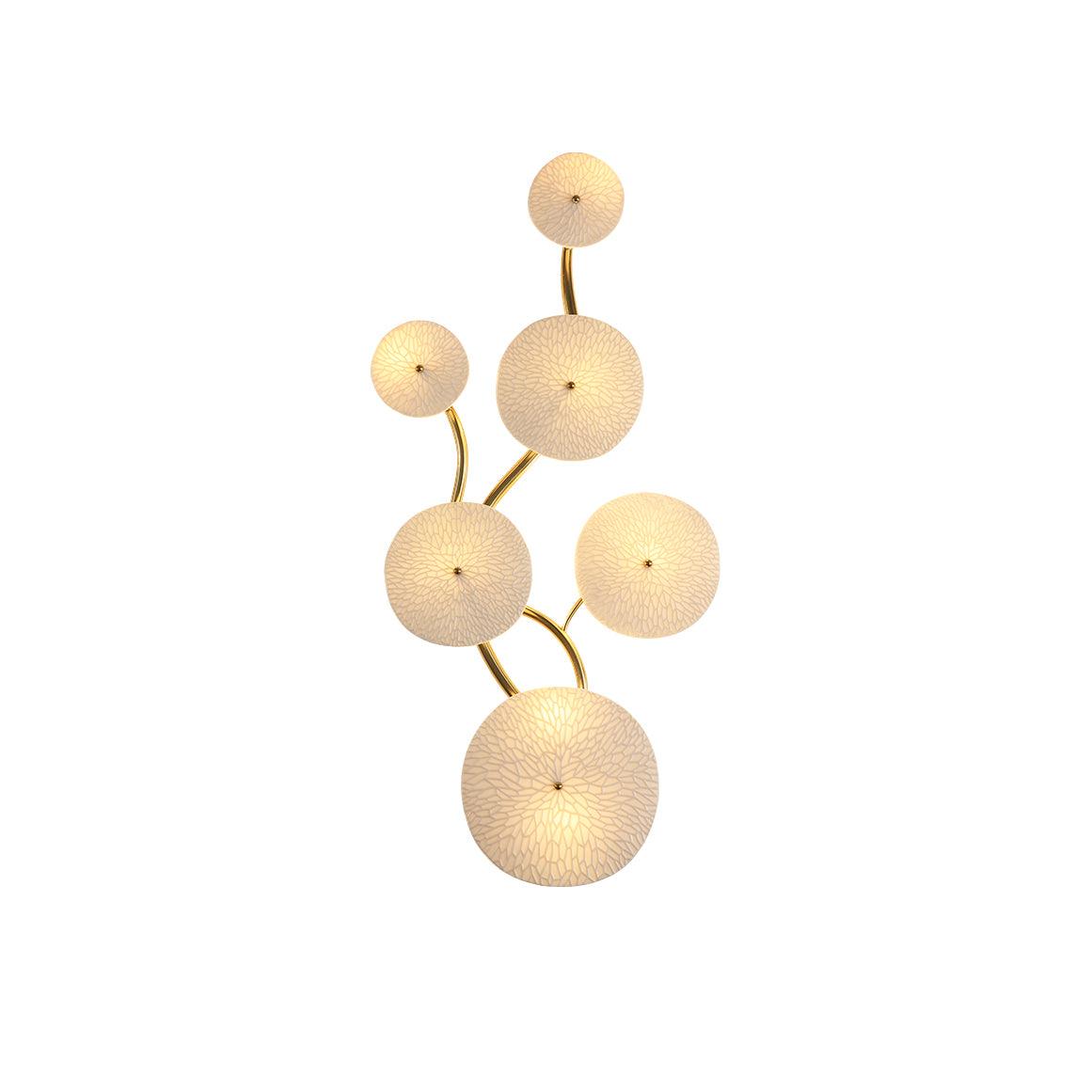Lotus Petal Ceramic Serene Wall Light