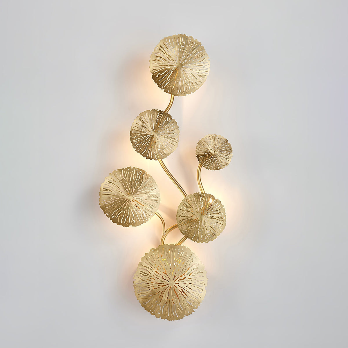 Stainless Steel Lotus Leaf Wall Sconce