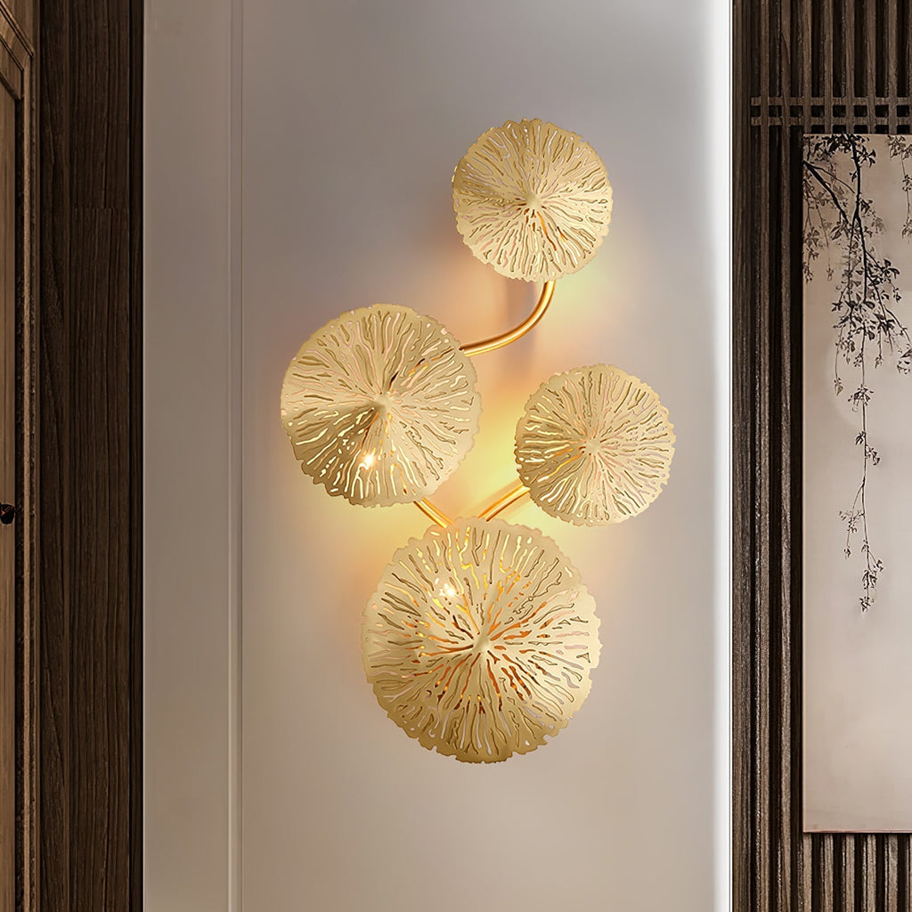 Stainless Steel Lotus Leaf Wall Sconce