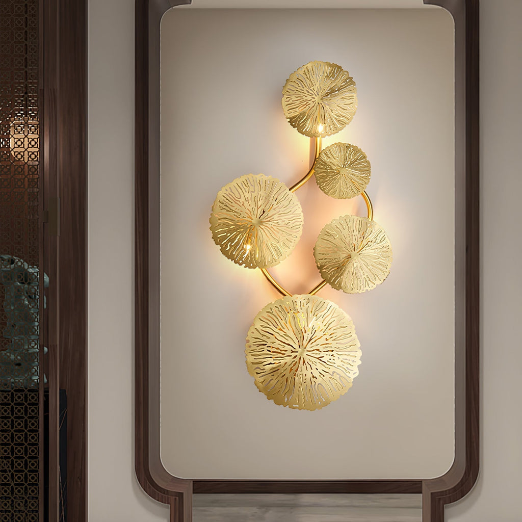 Stainless Steel Lotus Leaf Wall Sconce