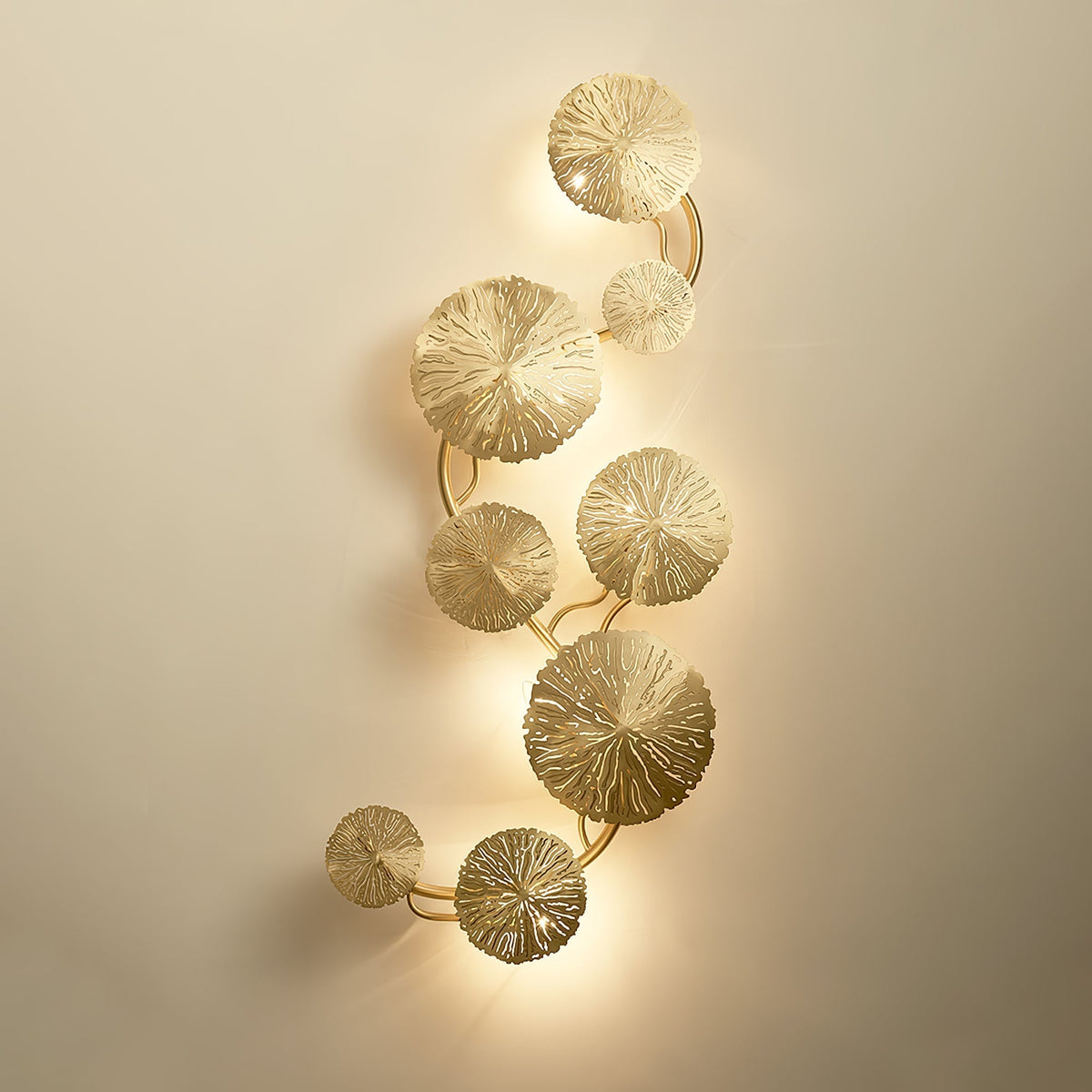 Stainless Steel Lotus Leaf Wall Sconce
