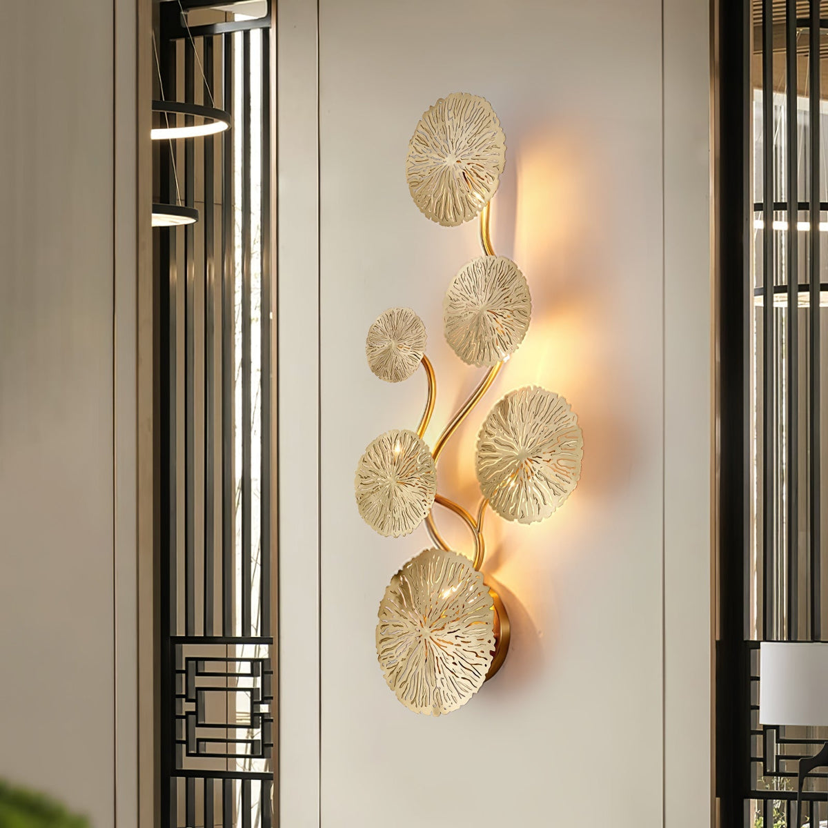 Stainless Steel Lotus Leaf Wall Sconce