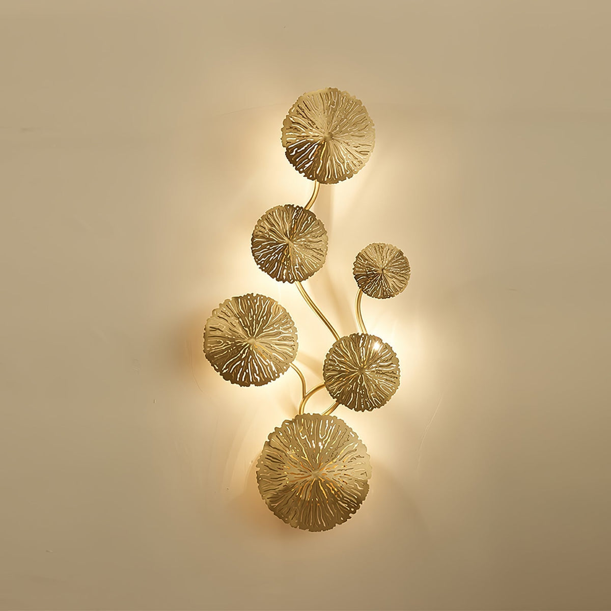 Stainless Steel Lotus Leaf Wall Sconce
