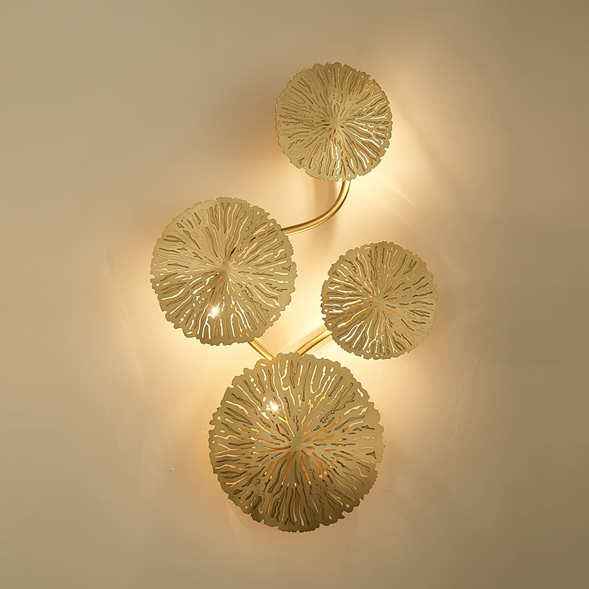 Stainless Steel Lotus Leaf Wall Sconce