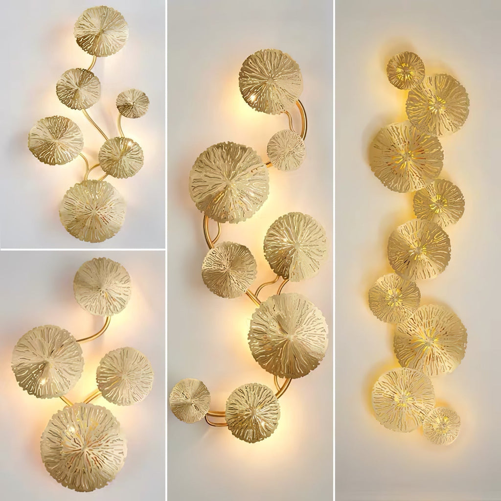 Stainless Steel Lotus Leaf Wall Sconce