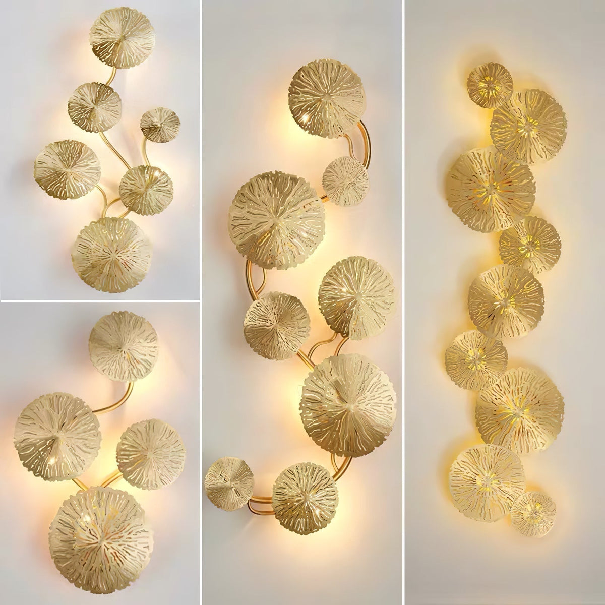Stainless Steel Lotus Leaf Wall Sconce