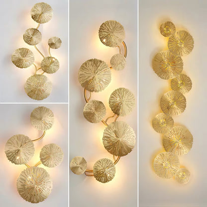 Stainless Steel Lotus Leaf Wall Sconce