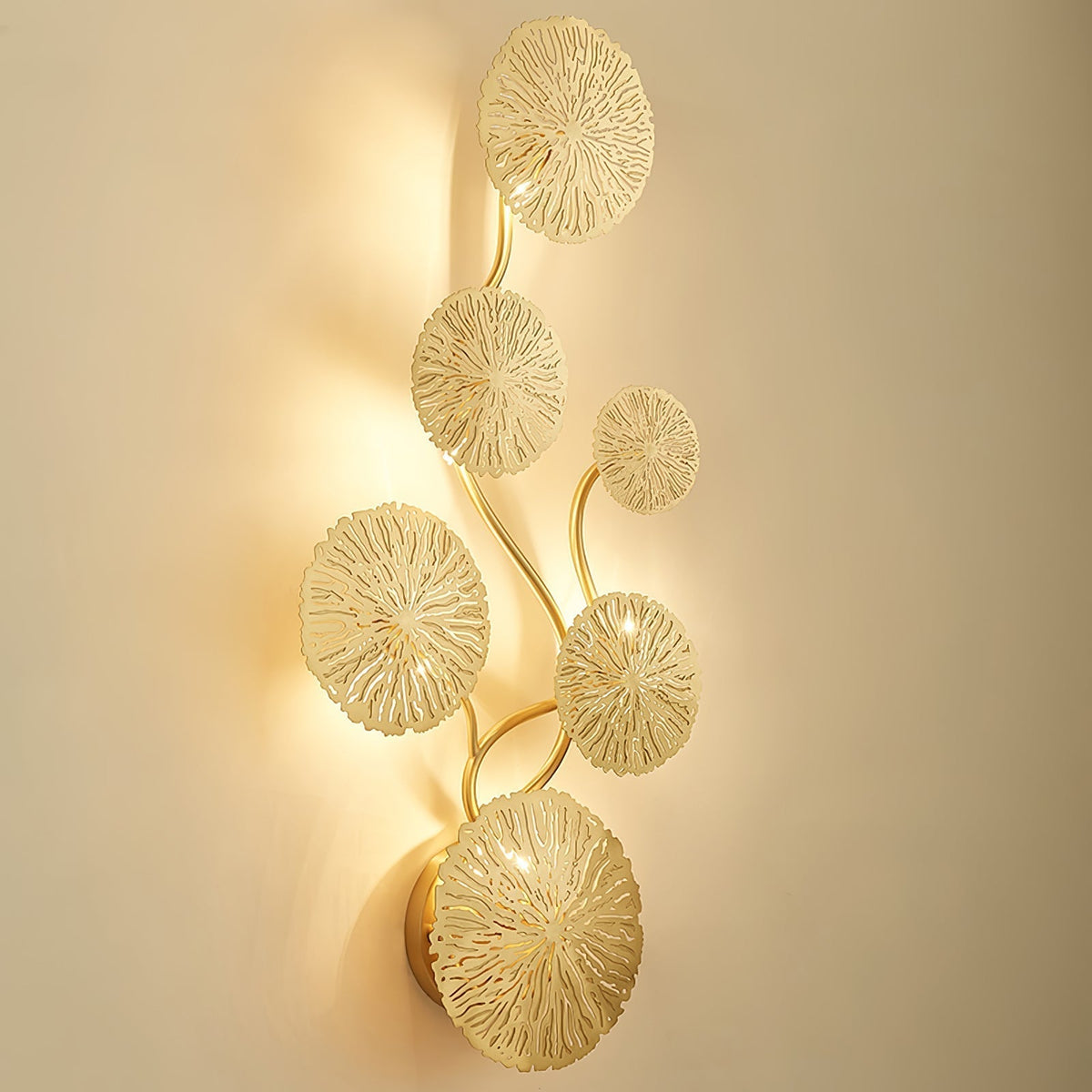Stainless Steel Lotus Leaf Wall Sconce