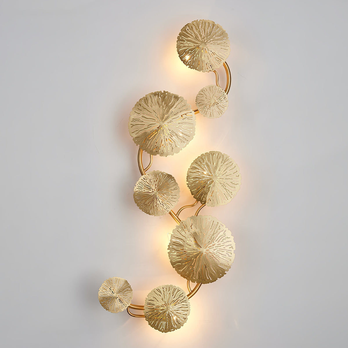 Stainless Steel Lotus Leaf Wall Sconce