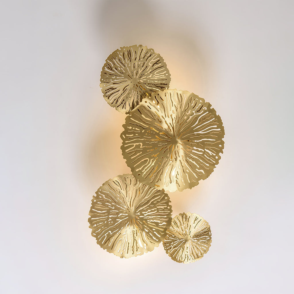 Stainless Steel Lotus Leaf Wall Sconce