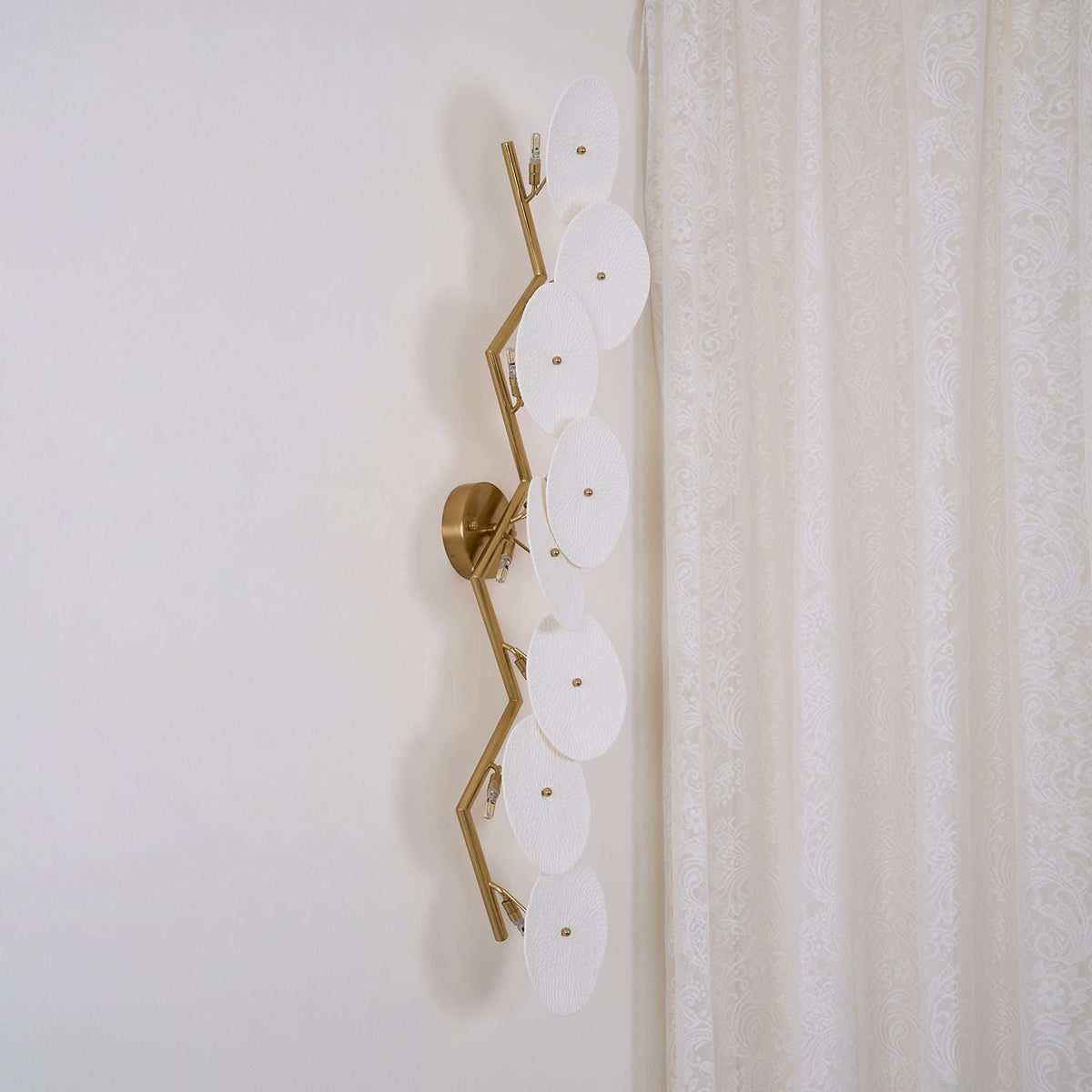 Lotus Petal Ceramic Serene Wall Light