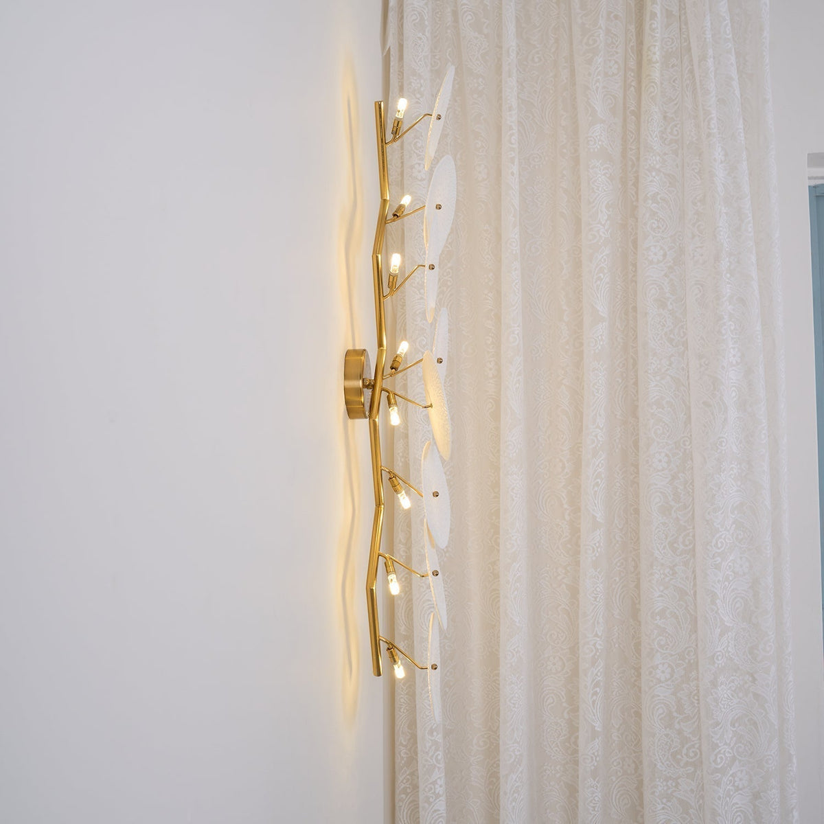 Lotus Petal Ceramic Serene Wall Light
