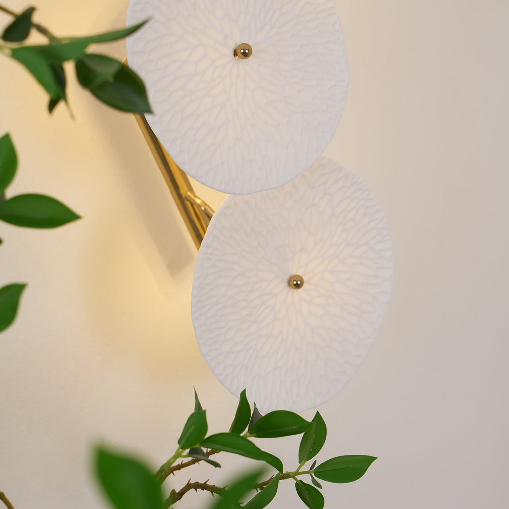 Lotus Petal Ceramic Serene Wall Light