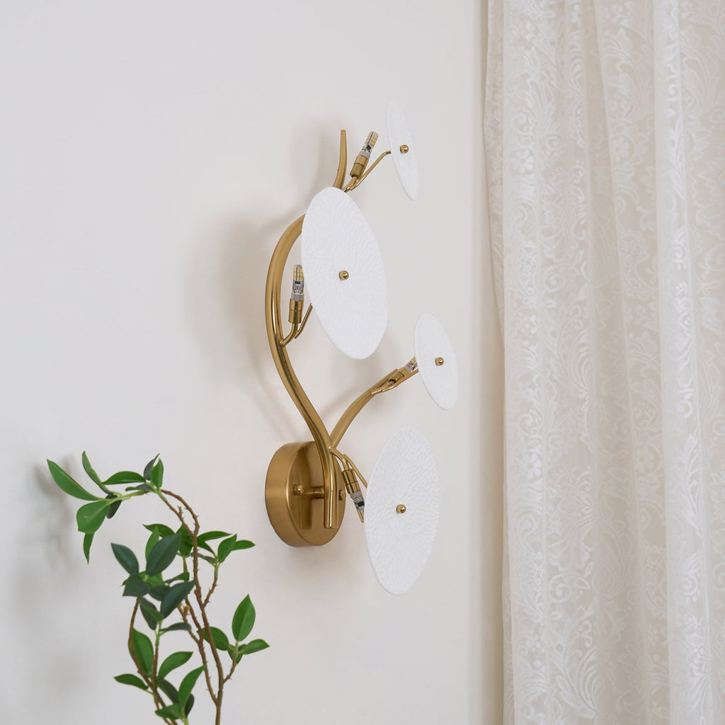 Lotus Petal Ceramic Serene Wall Light