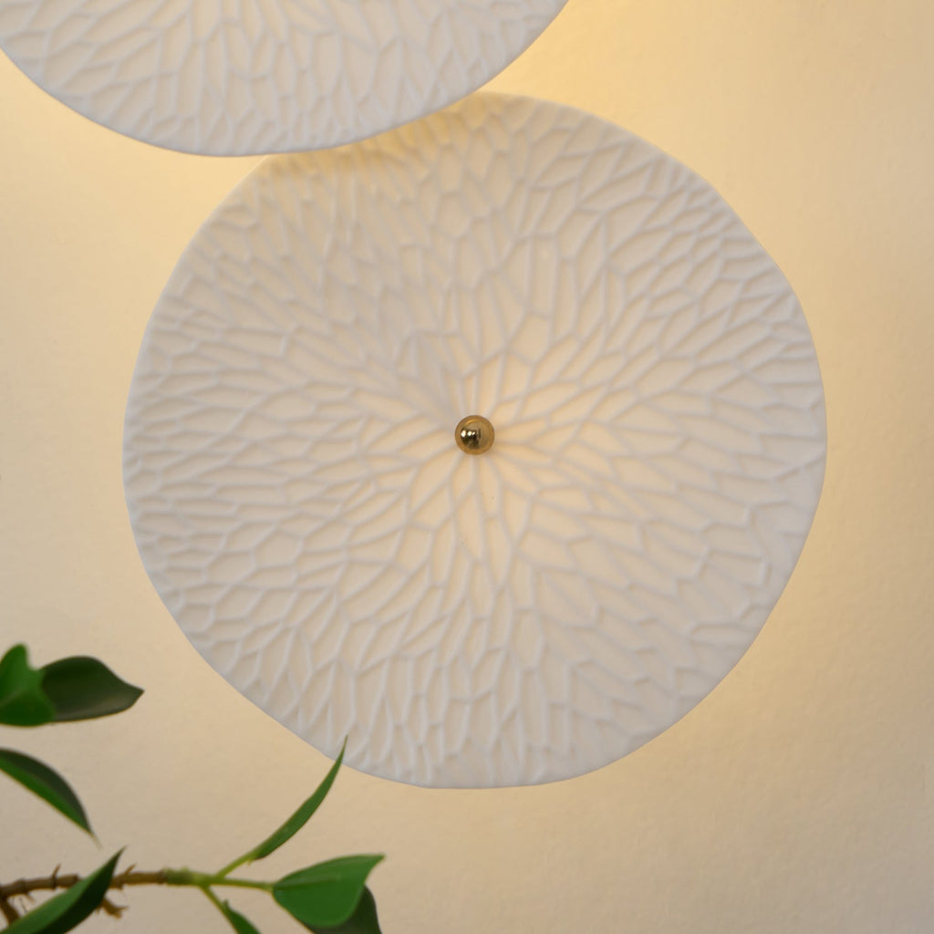 Lotus Petal Ceramic Serene Wall Light