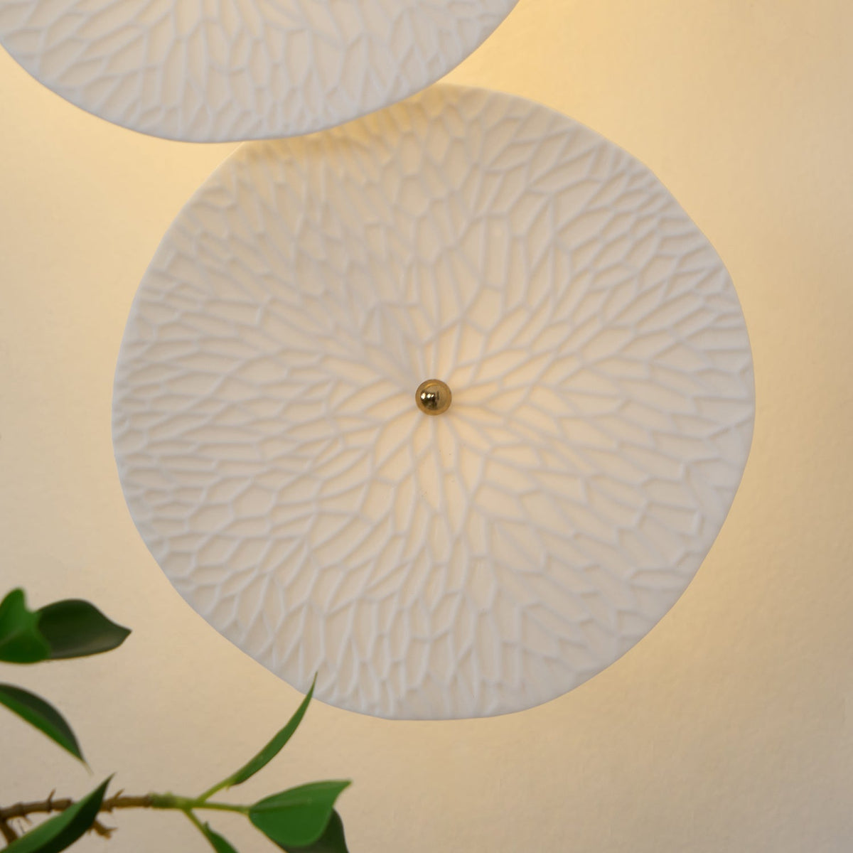 Lotus Petal Ceramic Serene Wall Light