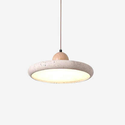 Integrated LED Travertine Lydia Pendant Light
