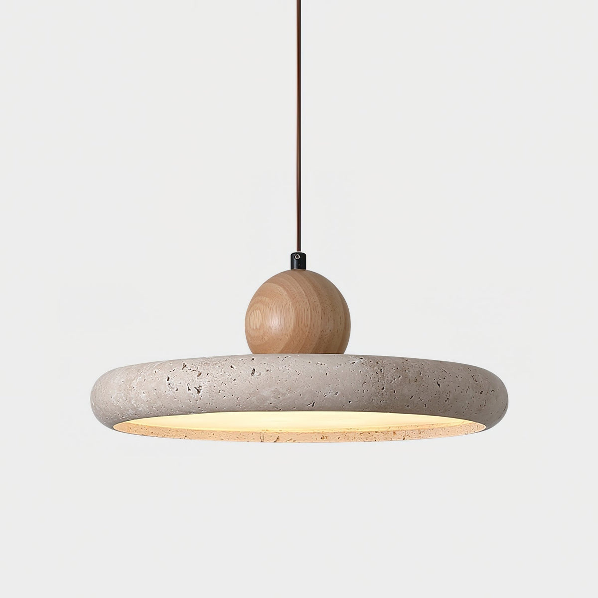 Integrated LED Travertine Lydia Pendant Light