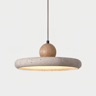 Integrated LED Travertine Lydia Pendant Light