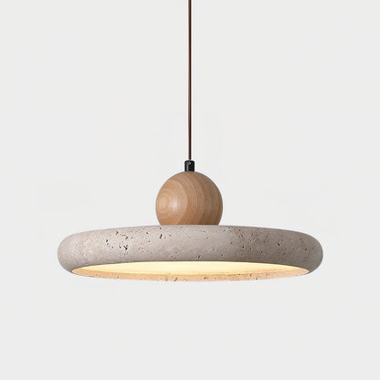 Integrated LED Travertine Lydia Pendant Light
