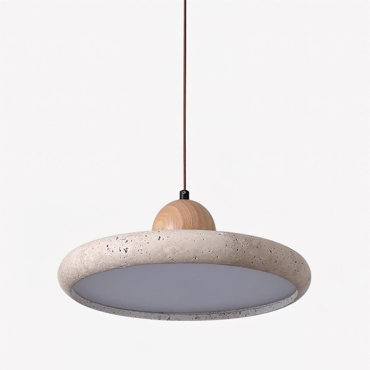 Integrated LED Travertine Lydia Pendant Light
