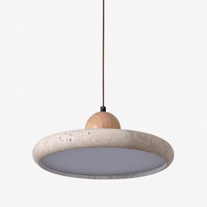 Integrated LED Travertine Lydia Pendant Light