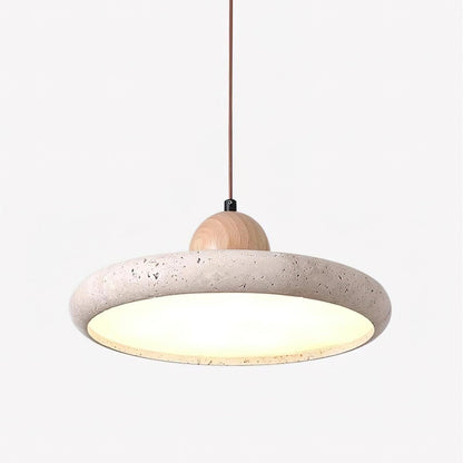 Integrated LED Travertine Lydia Pendant Light