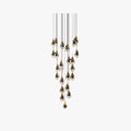 Gold Finish Metal and Glass Luxe Ball Pendant Light
