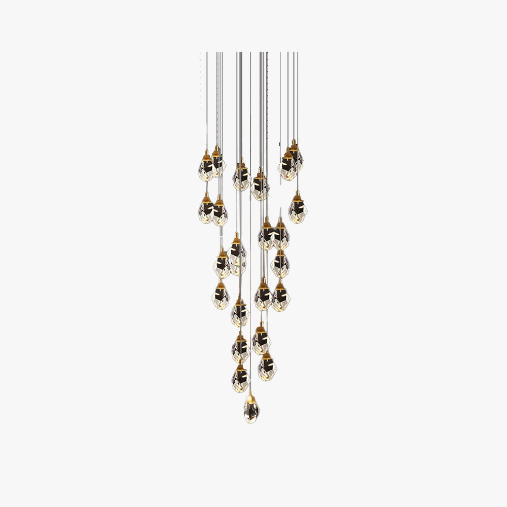 Gold Finish Metal and Glass Luxe Ball Pendant Light