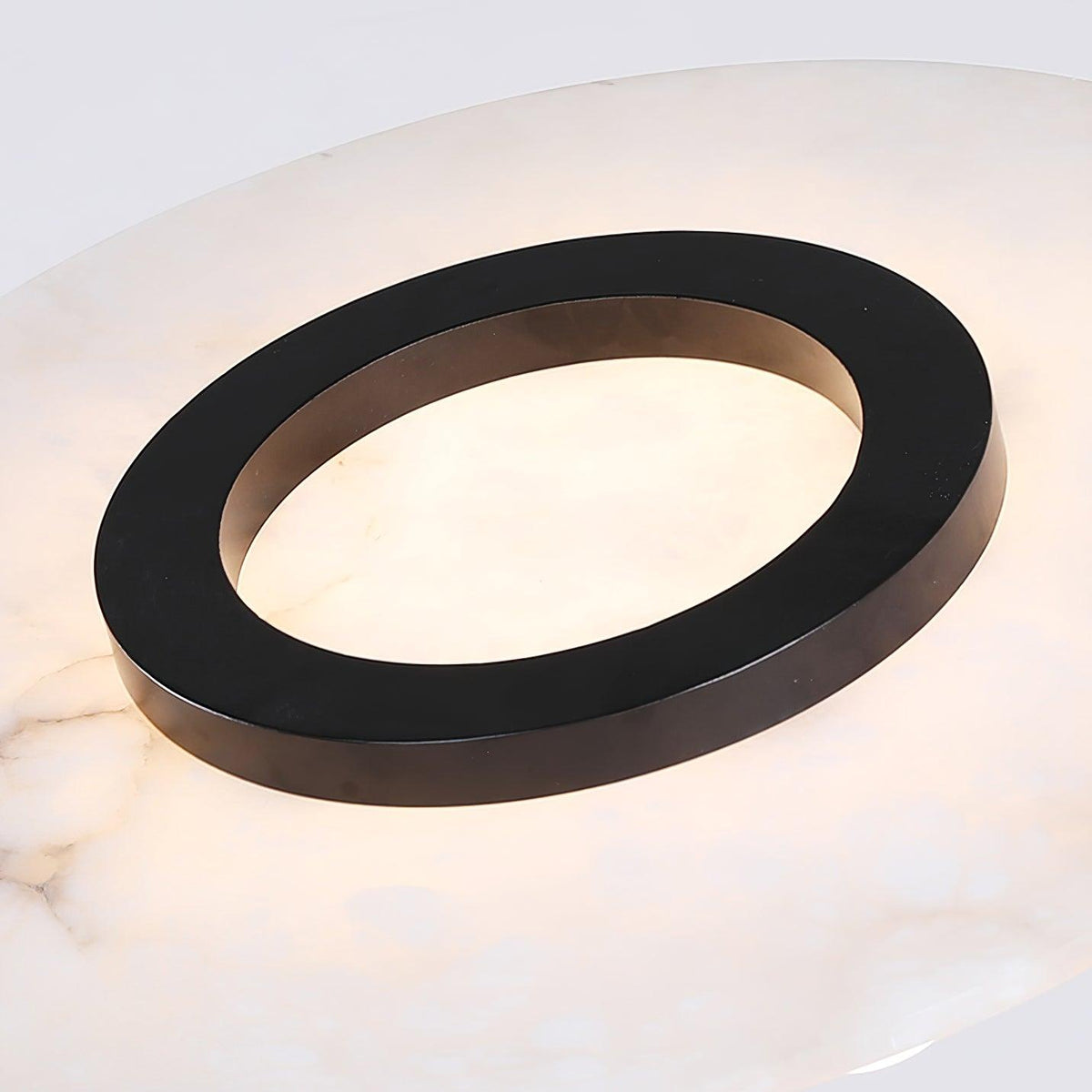 Soft Glow Pendant Light Alabaster Glass Shaped Disc