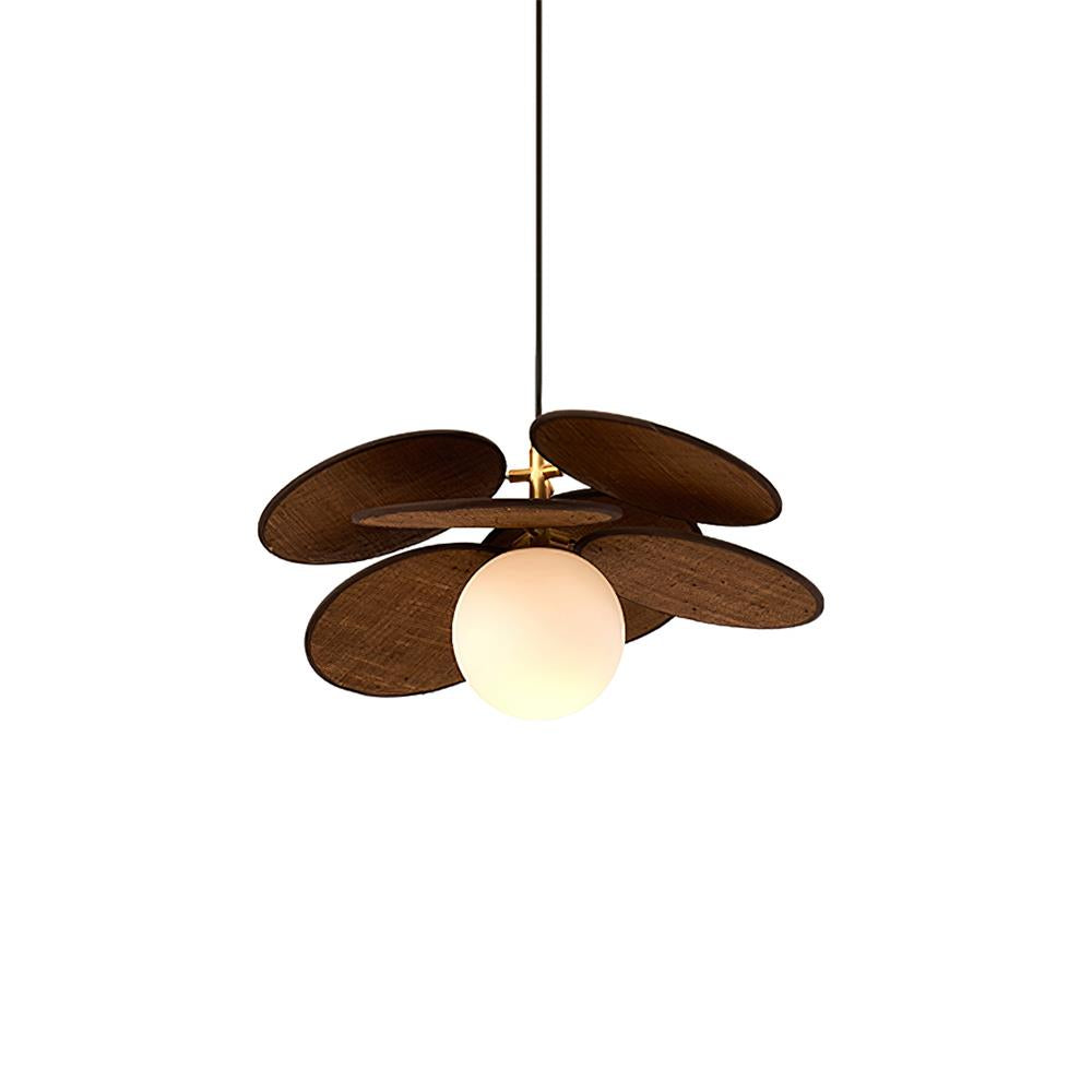 Pendant Light For Warm Ambience Natural Wood Petal